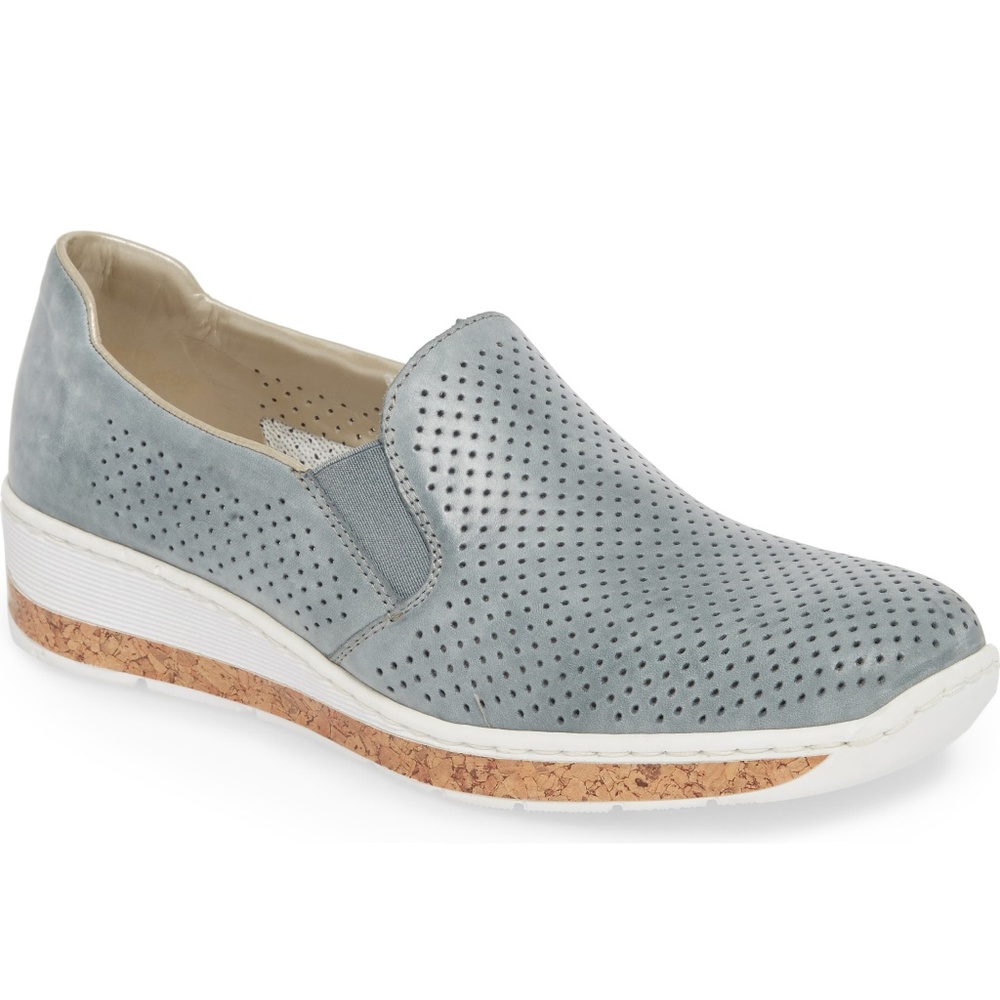 Rieker NEW Shoes Sneakers Women's 10 Wedge Comfort SlipOn Leather